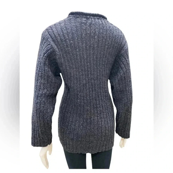 Historia Vintage Wool Blend V  Neck Ribbed Sweater Size Small - Picture 3 of 10